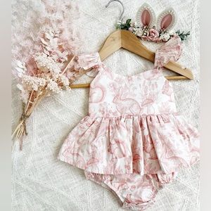 SPRING EASTER BUNNY BODYSUIT DRESS SET